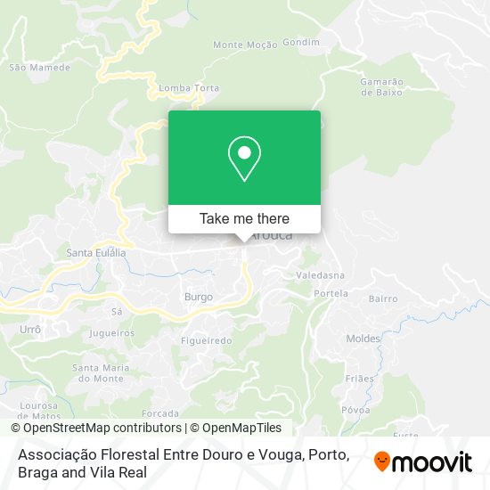 Associação Florestal Entre Douro e Vouga map