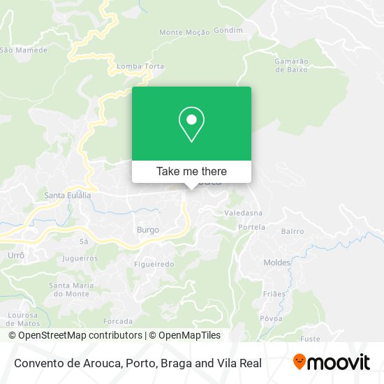 Convento de Arouca mapa
