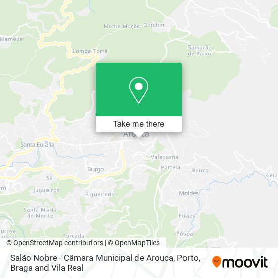 Salão Nobre - Câmara Municipal de Arouca map