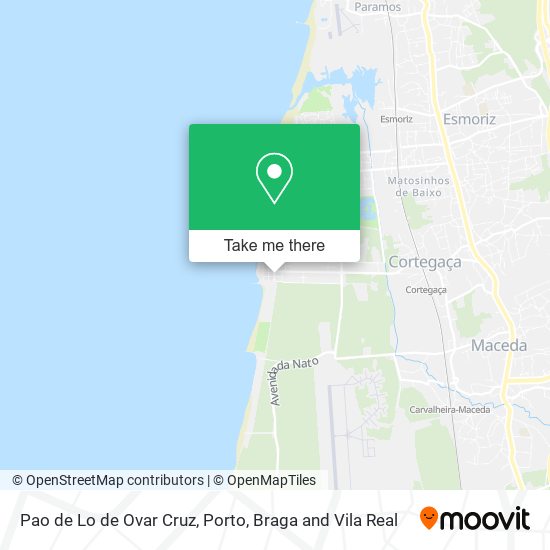 Pao de Lo de Ovar Cruz map