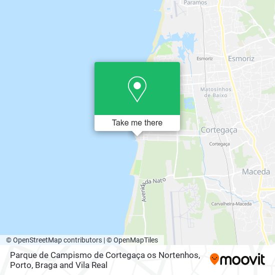 Parque de Campismo de Cortegaça os Nortenhos map