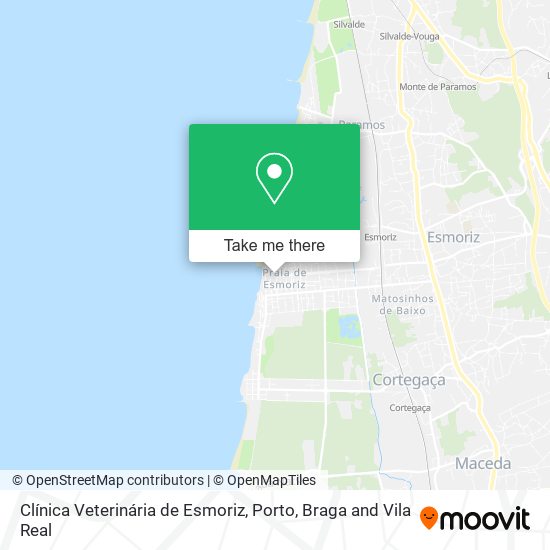 Clínica Veterinária de Esmoriz mapa