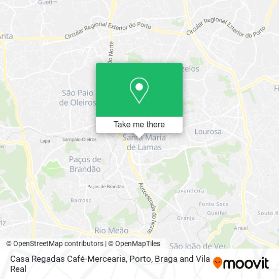 Casa Regadas Café-Mercearia mapa