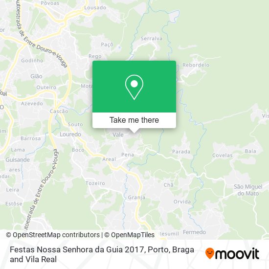 Festas Nossa Senhora da Guia 2017 mapa