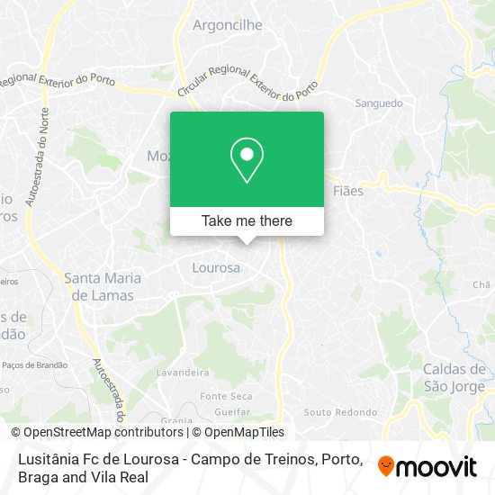 Lusitânia Fc de Lourosa - Campo de Treinos mapa