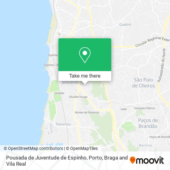 Pousada de Juventude de Espinho map