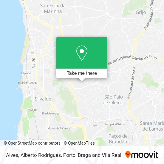 Alves, Alberto Rodrigues map