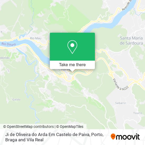 Ji de Oliveira do Arda Em Castelo de Paiva map