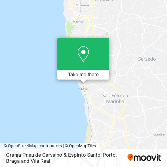 Granja-Pneu de Carvalho & Espírito Santo mapa