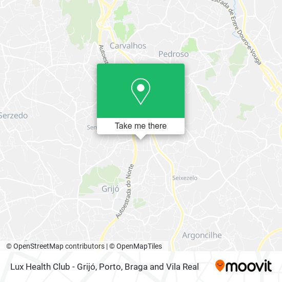 Lux Health Club - Grijó map