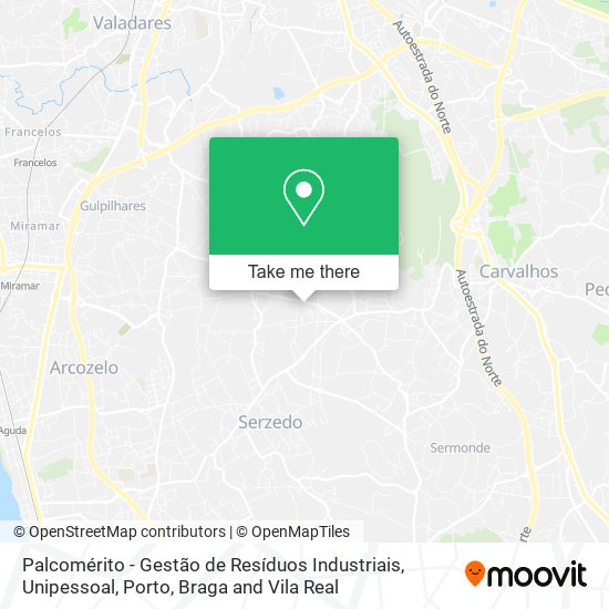 Palcomérito - Gestão de Resíduos Industriais, Unipessoal map