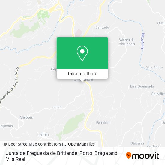Junta de Freguesia de Britiande map