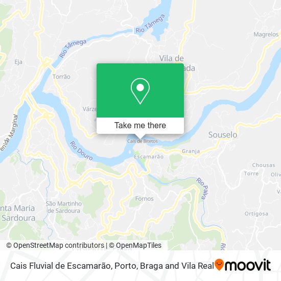 Cais Fluvial de Escamarão map