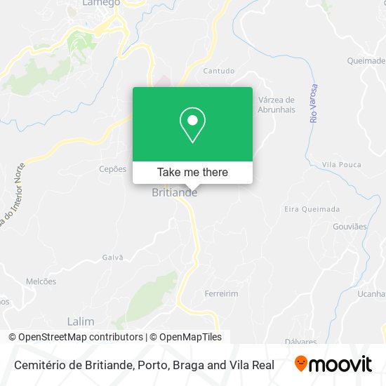 Cemitério de Britiande map