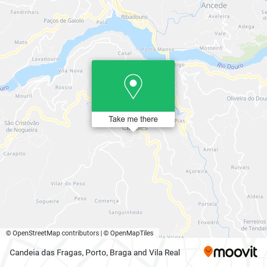 Candeia das Fragas mapa