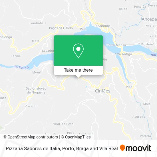 Pizzaria Sabores de Italia map