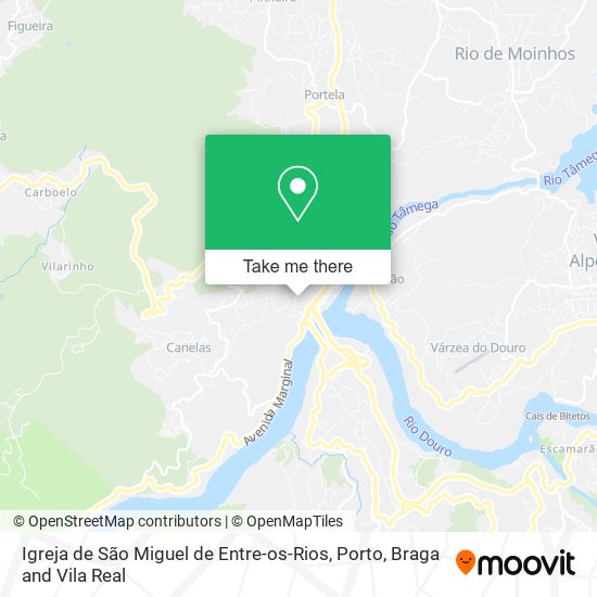 Igreja de São Miguel de Entre-os-Rios map