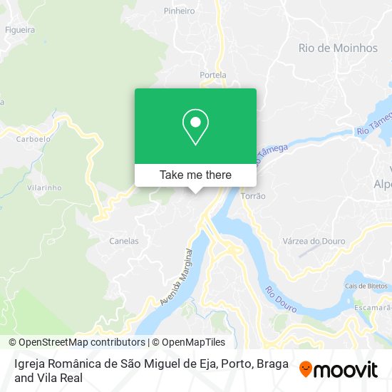 Igreja Românica de São Miguel de Eja mapa