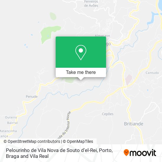Pelourinho de Vila Nova de Souto d'el-Rei map
