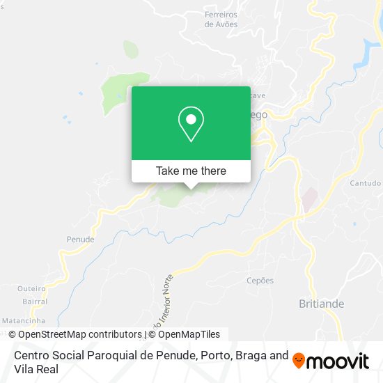 Centro Social Paroquial de Penude map