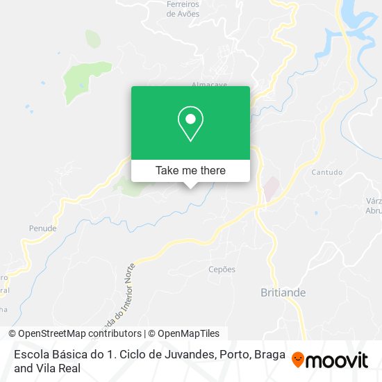 Escola Básica do 1. Ciclo de Juvandes map