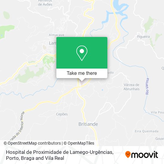 Hospital de Proximidade de Lamego-Urgências map