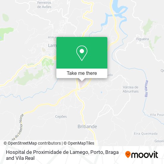 Hospital de Proximidade de Lamego map