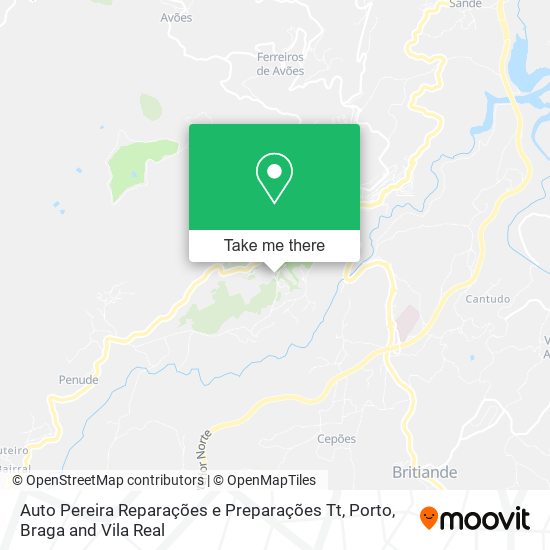 Auto Pereira Reparações e Preparações Tt mapa