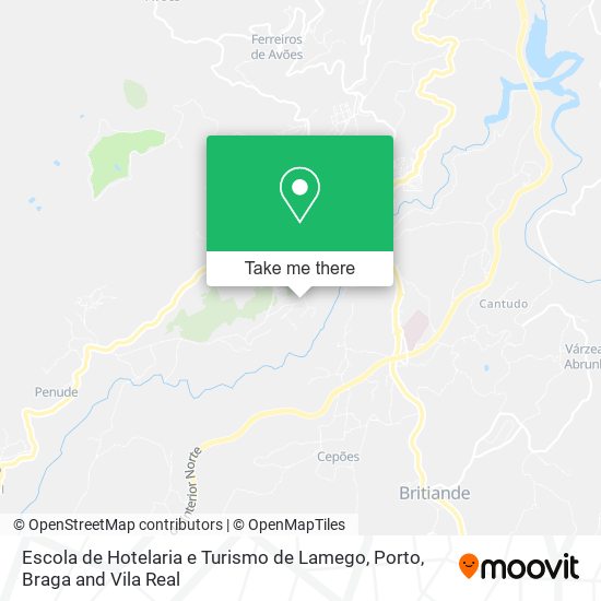 Escola de Hotelaria e Turismo de Lamego mapa
