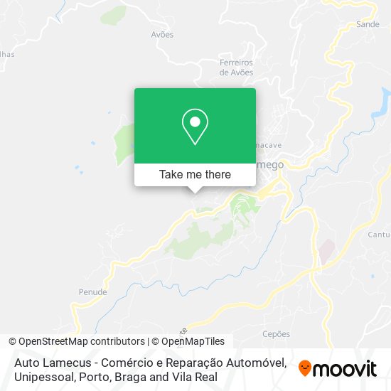 Auto Lamecus - Comércio e Reparação Automóvel, Unipessoal mapa
