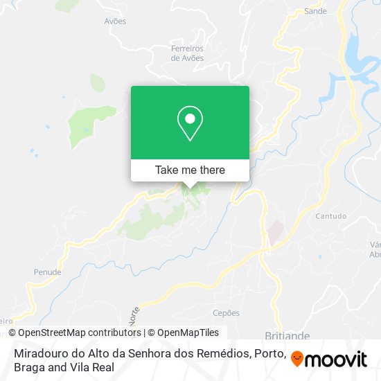 Miradouro do Alto da Senhora dos Remédios mapa