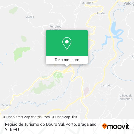 Região de Turismo do Douro Sul map