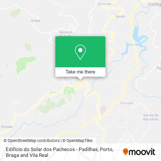 Edifício do Solar dos Pachecos - Padilhas mapa