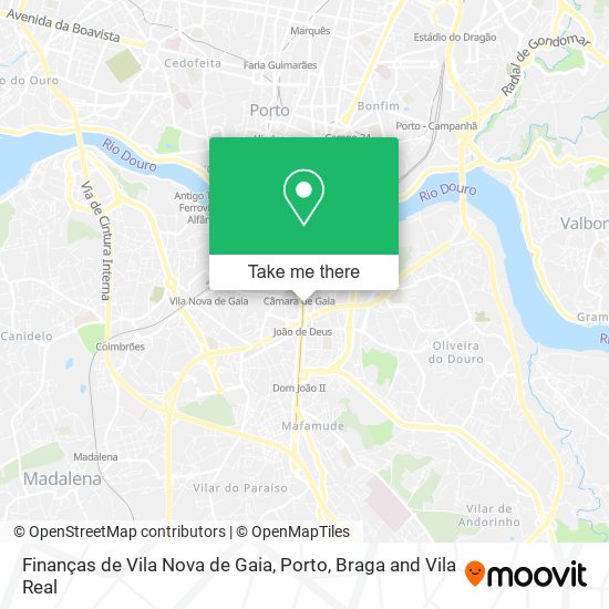 Finanças de Vila Nova de Gaia map