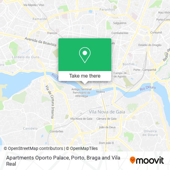 Apartments Oporto Palace map