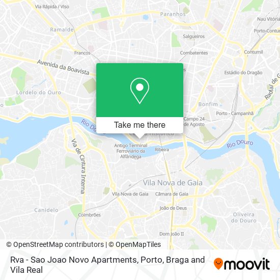 Rva - Sao Joao Novo Apartments map