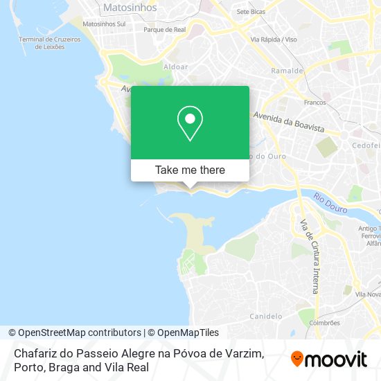 Chafariz do Passeio Alegre na Póvoa de Varzim map