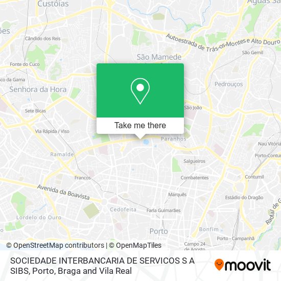 SOCIEDADE INTERBANCARIA DE SERVICOS S A SIBS mapa