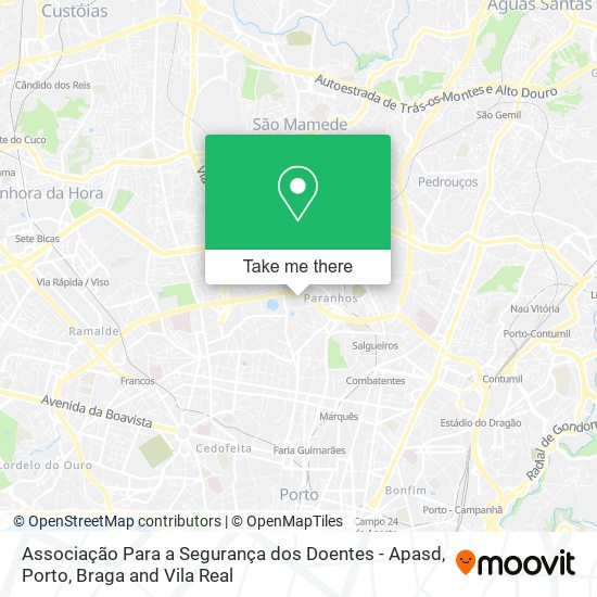 Associação Para a Segurança dos Doentes - Apasd map