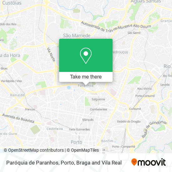 Paróquia de Paranhos map