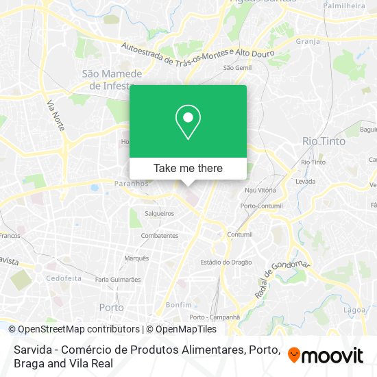 Sarvida - Comércio de Produtos Alimentares mapa