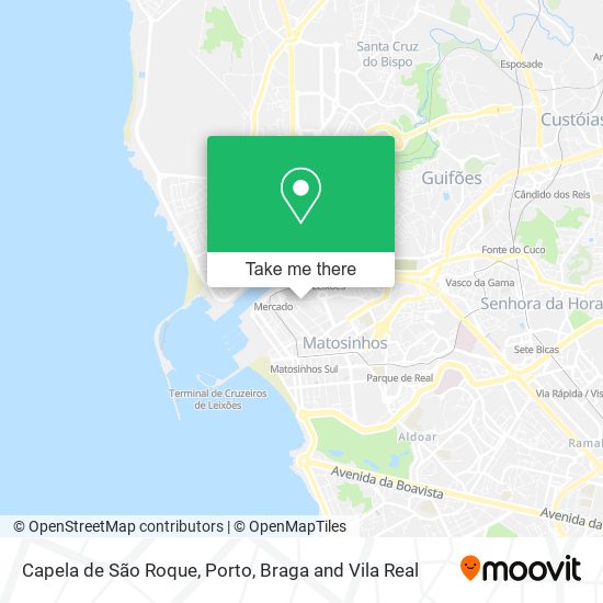 Capela de São Roque mapa