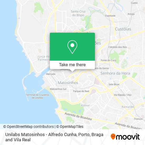 Unilabs Matosinhos - Alfredo Cunha map