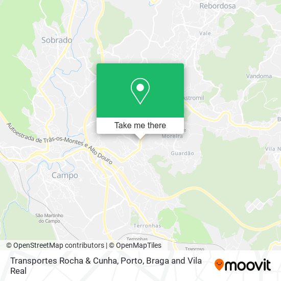 Transportes Rocha & Cunha map
