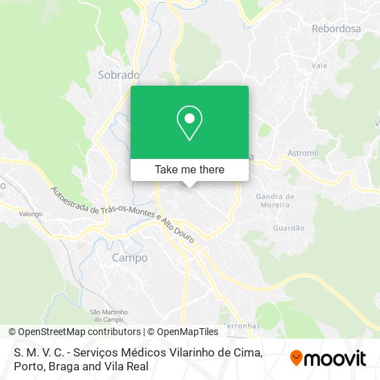 S. M. V. C. - Serviços Médicos Vilarinho de Cima map