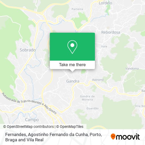 Fernandes, Agostinho Fernando da Cunha map