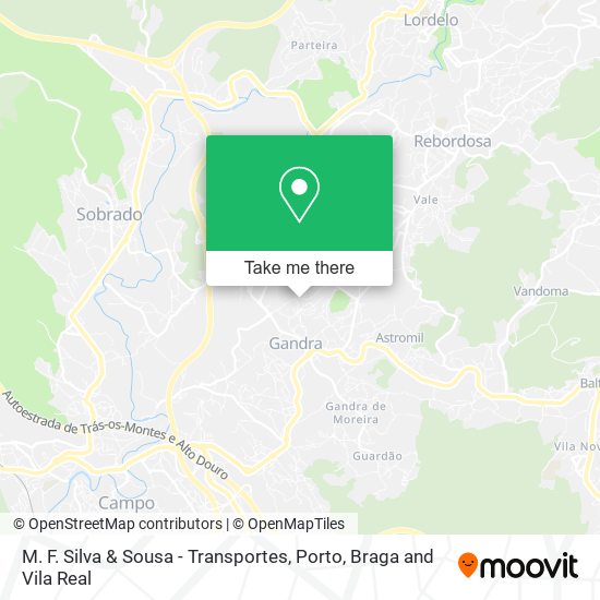 M. F. Silva & Sousa - Transportes map