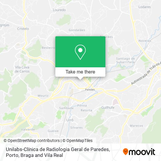 Unilabs-Clínica de Radiologia Geral de Paredes mapa