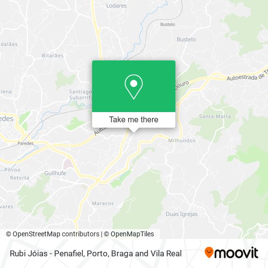 Rubi Jóias - Penafiel map