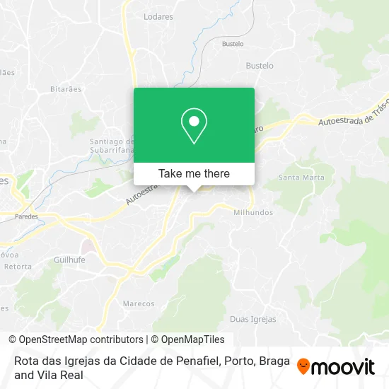 Rota das Igrejas da Cidade de Penafiel map